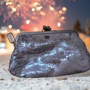 Coach Vintage Audrey Sequin Clutch. Special Edition Kisslock.